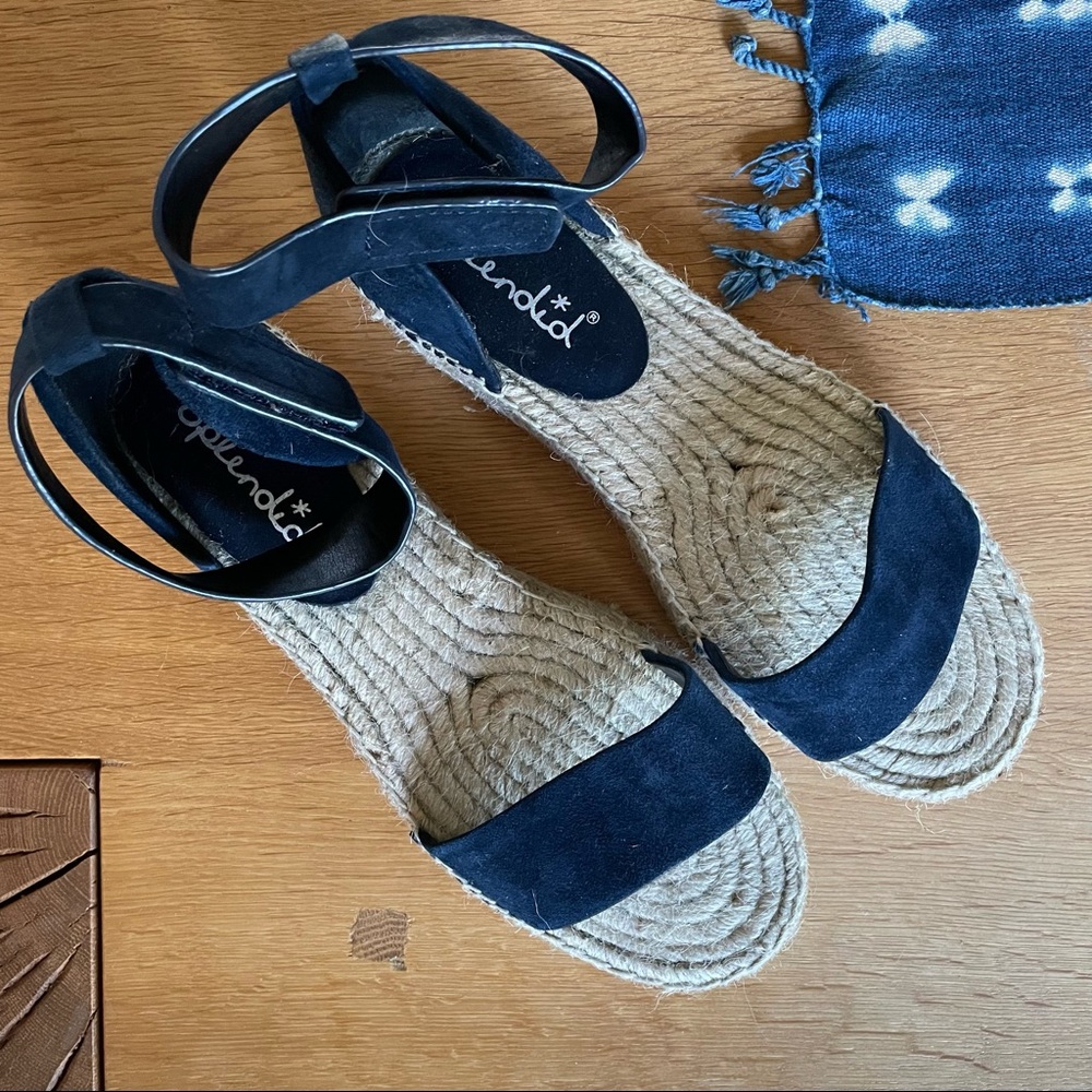 Splendid Navy Jensen Platform Espadrilles
